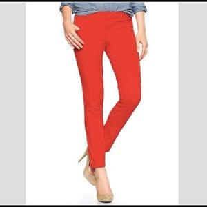 Bright red crop pants
